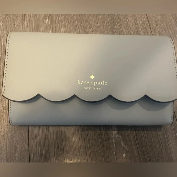 Kate Spade Light Blue Wallet with Silver Chain Strap - Picture 7 of 8
